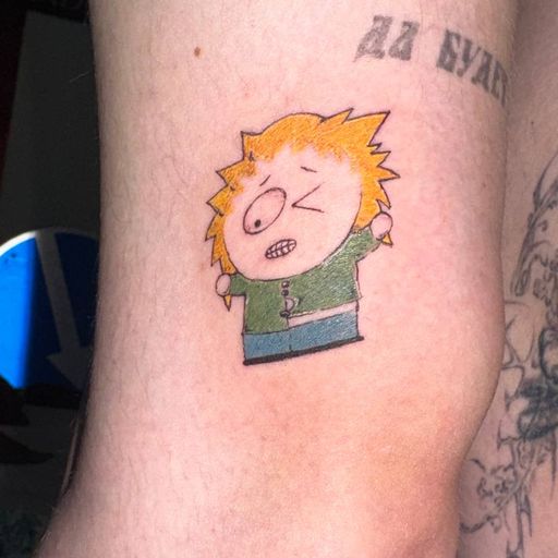 Тату на ноге: Твик из South Park